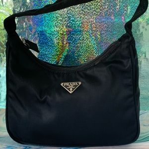 Prada Nylon Tessuto Top Handle Mini Hobo
